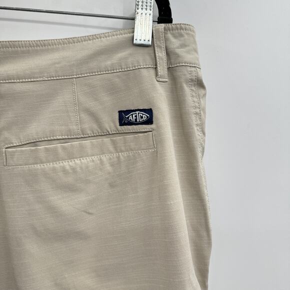 Aftco Men's Fishing Shorts Sz 36 Light Tan Brown Cargo Stretch Lightweight - Picture 4 of 10